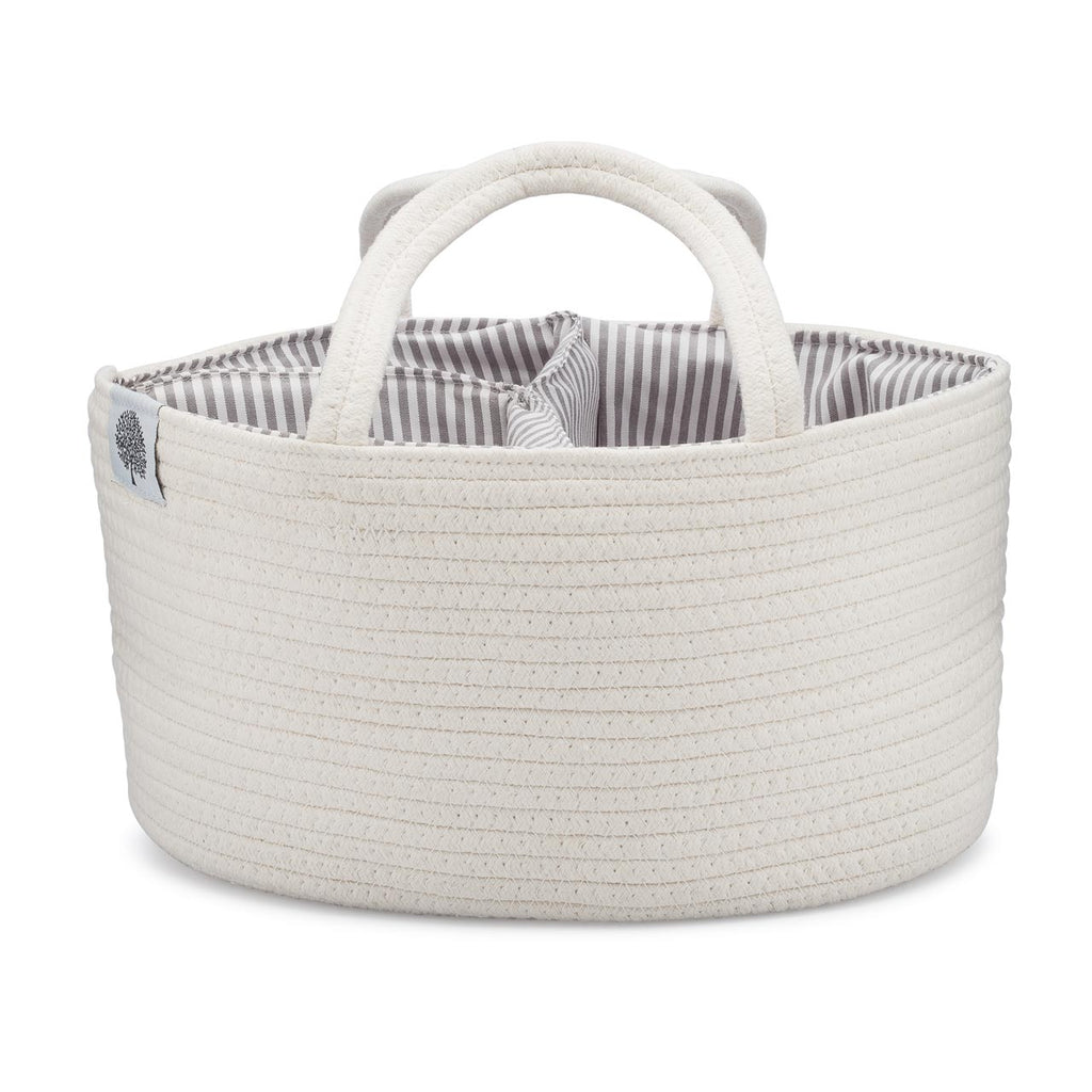 Rope Diaper Caddy Organizer – Stylish Baby Essential Storage for Nursery