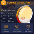 Sunrise Alarm Clock with Sound Machine – Wake Up Light & Sleep Aid
