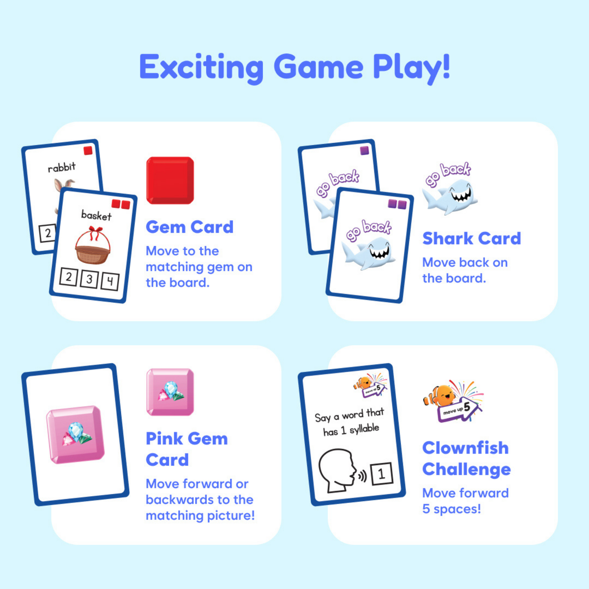 Squishyland Reading Game – Phonics & Literacy Board Game for Kids Ages 3–8