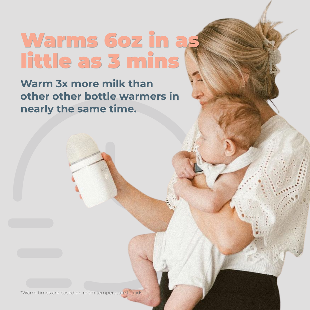 Portable Baby Bottle Warmer Pro 3.0 – Warms 8oz in 3 Min | 4 Temp Settings