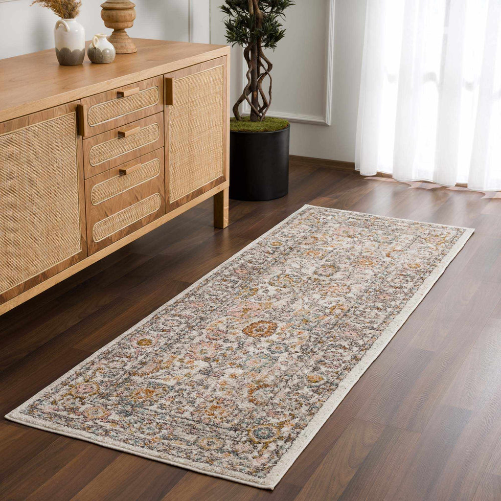 Herstmonceux Traditional Area Rug – Charcoal & Mustard Multi-Color Woven Rug