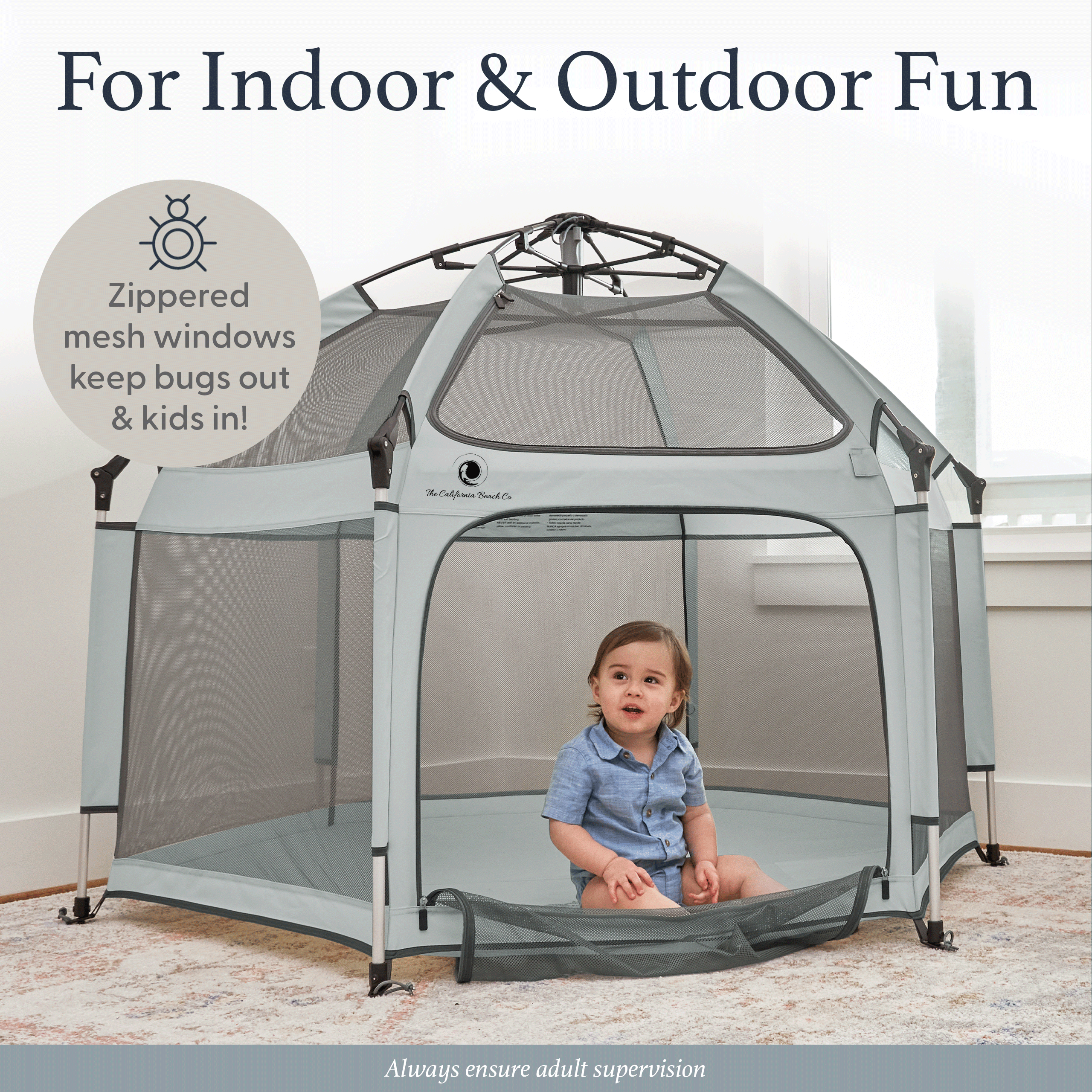 Pop 'N Go Playpen – Portable One-Hand Pop-Up Baby Play Yard with UV Cover