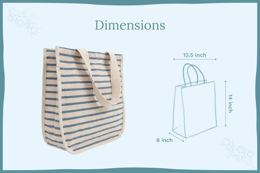 Organic Cotton Canvas Grocery Tote Bag – Reusable with 6 Bottle Sleeves