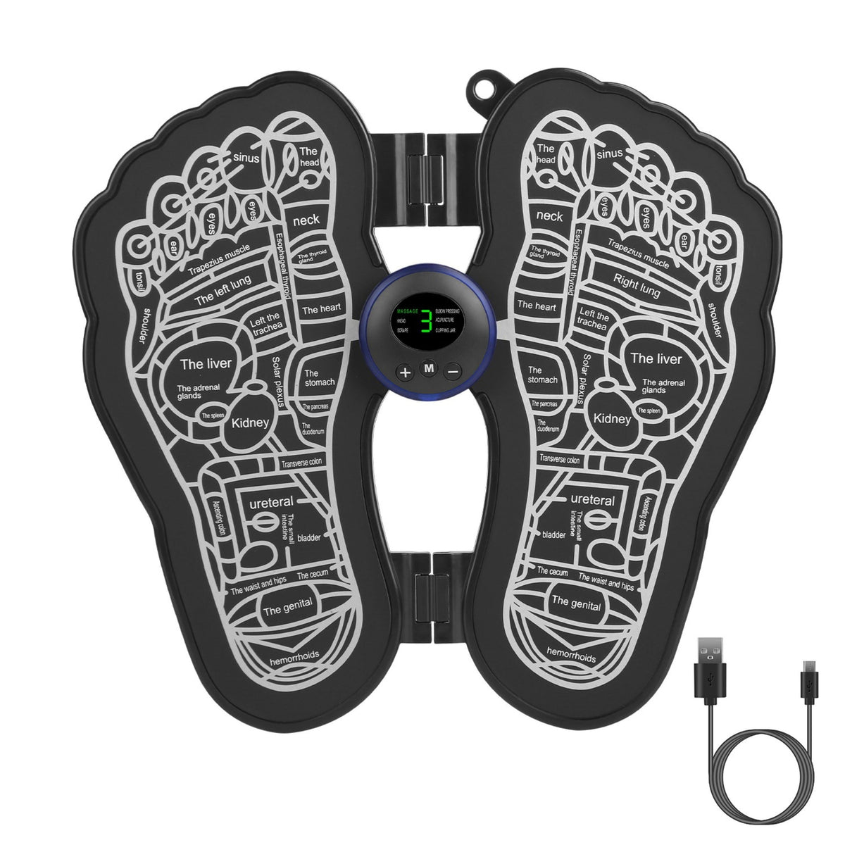 USB Rechargeable Foot Massager - 6 Modes, Acupressure Mat, Circulation Massage Pad