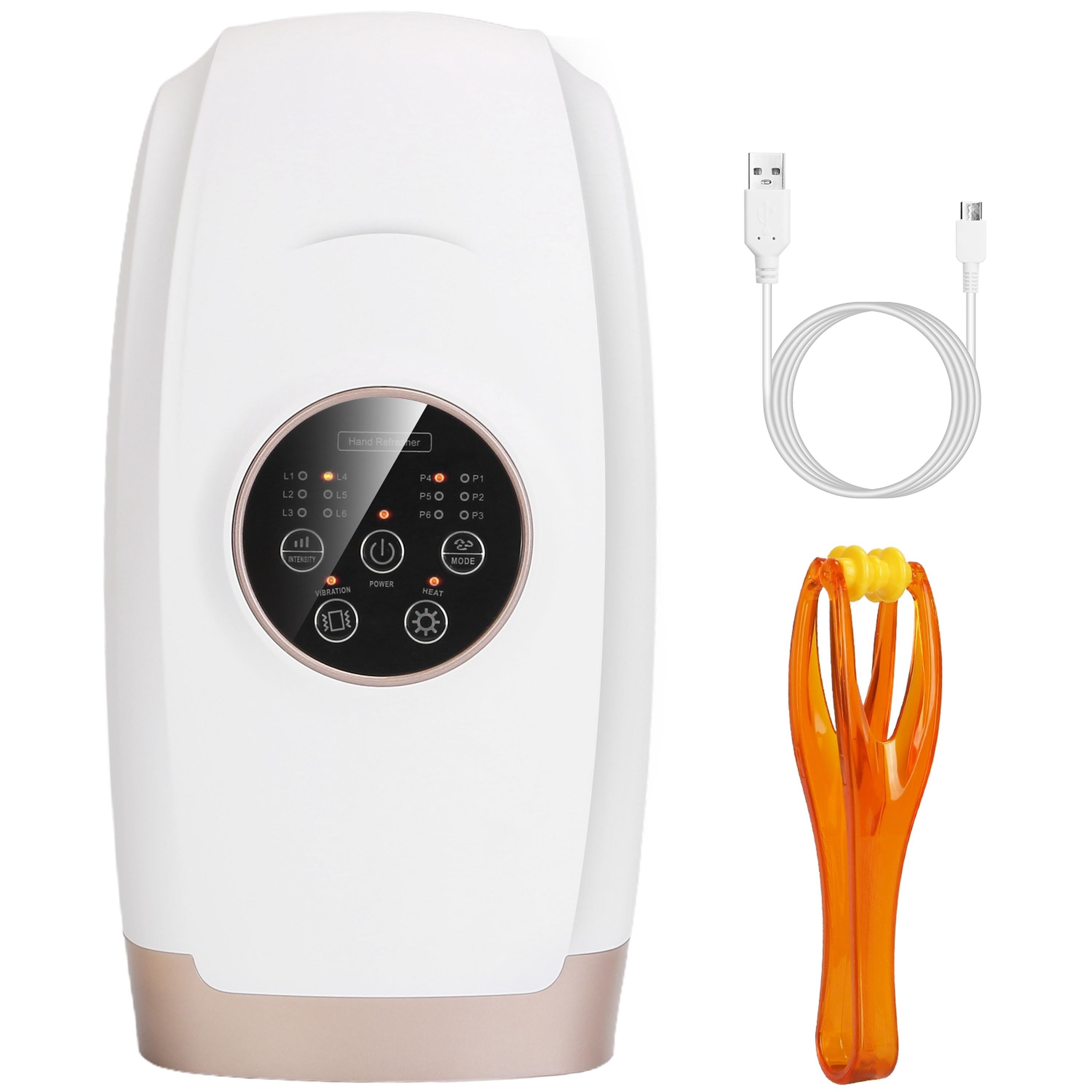Cordless Electric Hand Massager – Compression, Vibration & Heat, 6 Pressure Levels for Pain Relief