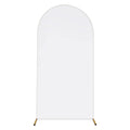 White Spandex Arch Backdrop Stand Cover – 3.28x6.56FT Elastic Double-Sided for Weddings & Parties