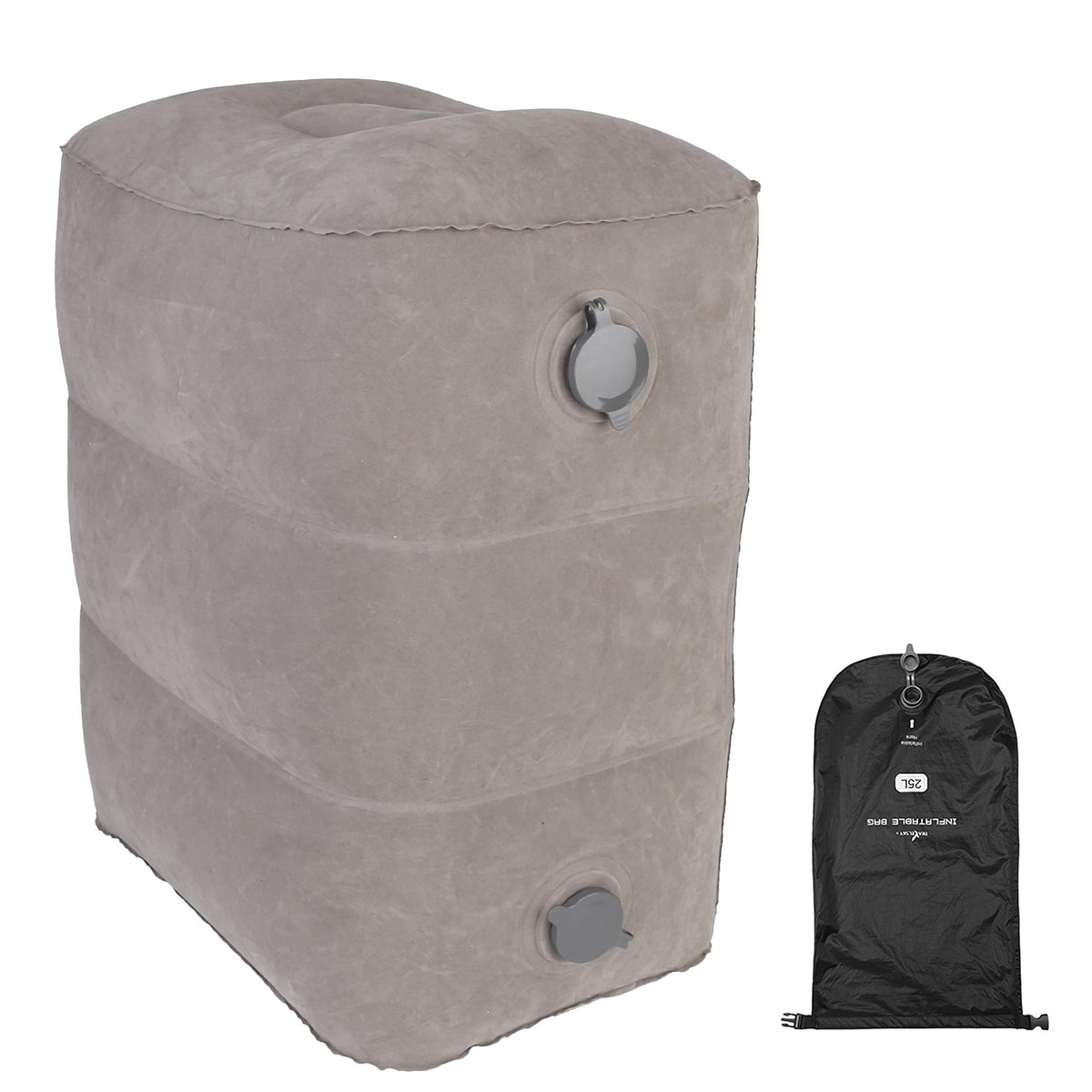 Inflatable Travel Foot Rest with Air Bag – 3 Adjustable Heights, Kids Airplane Bed & Leg Rest