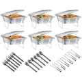 36-Piece Disposable Chafing Dish Buffet Set – Food Warmers, Covers, Utensils & Half-Size Pans for Parties