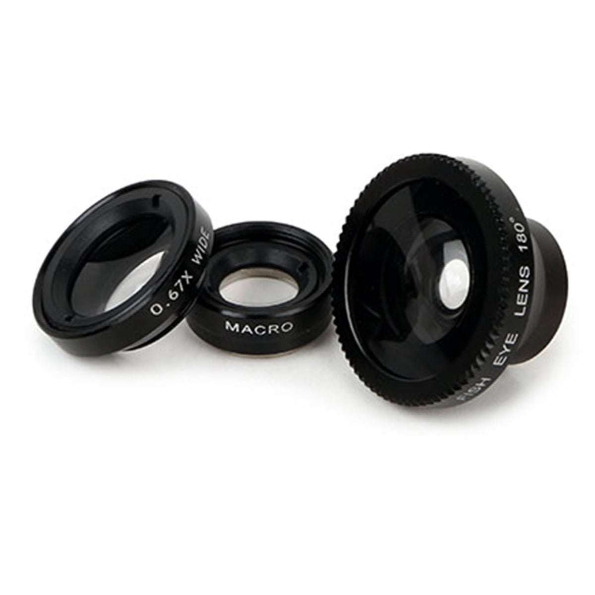 Phone Camera Lens Kit Magnetic 180°Fisheye Lens 0.67xWide Angle 10X Macro Lens for iPhone X /8/7/6s Samsung Galaxy S10/S9