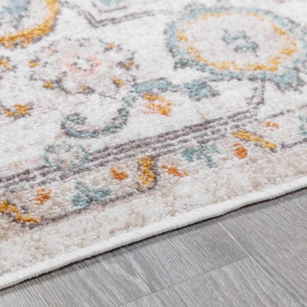 Herstmonceux Traditional Area Rug – Charcoal & Mustard Multi-Color Woven Rug