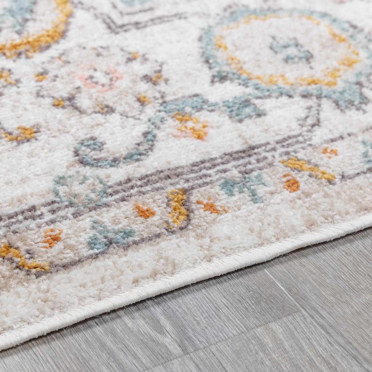 Herstmonceux Traditional Area Rug – Charcoal & Mustard Multi-Color Woven Rug