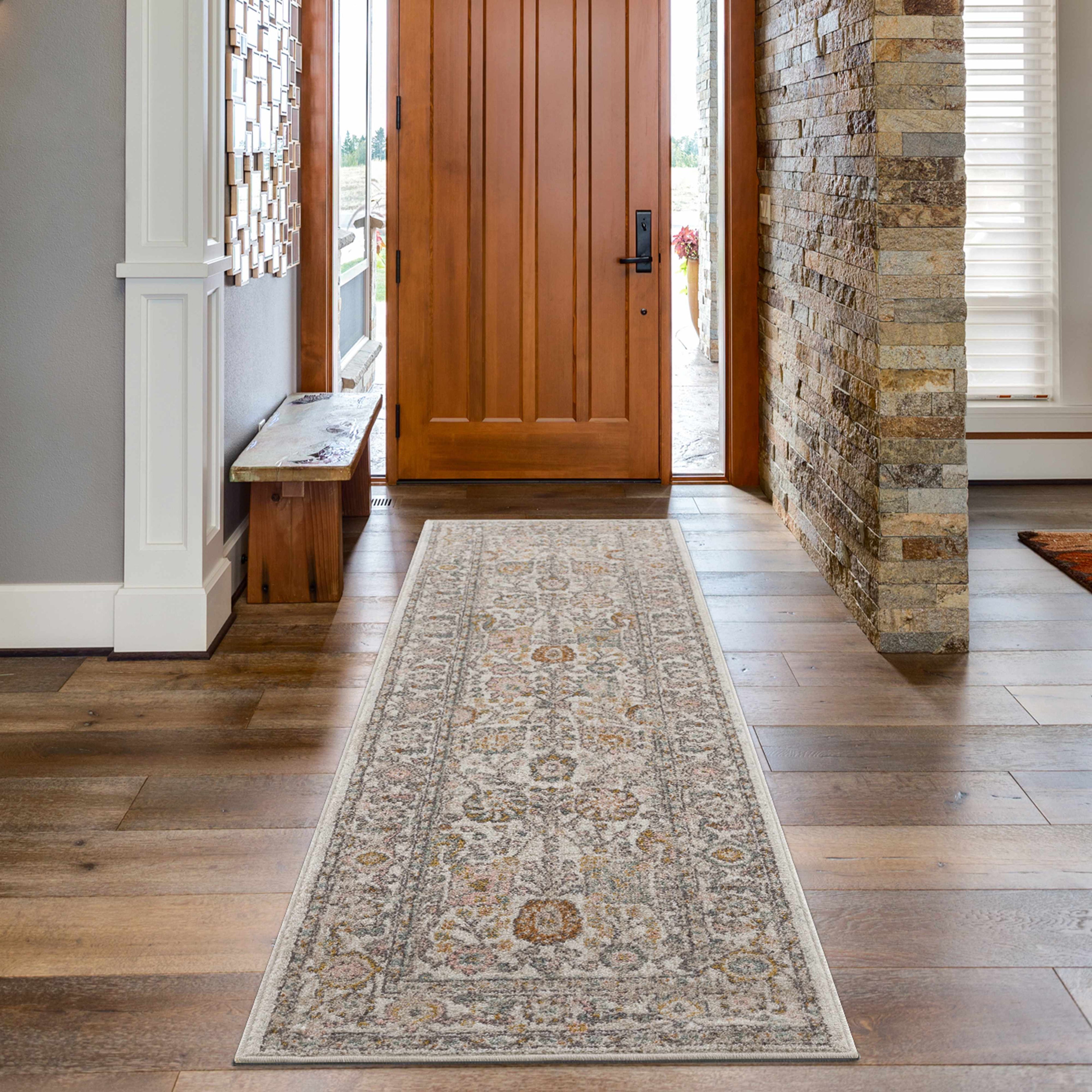 Herstmonceux Traditional Area Rug – Charcoal & Mustard Multi-Color Woven Rug