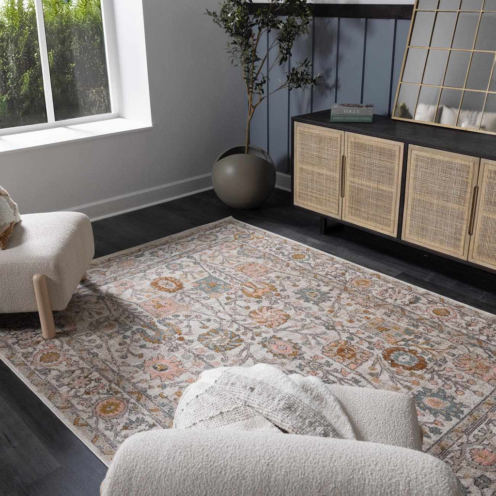 Herstmonceux Traditional Area Rug – Charcoal & Mustard Multi-Color Woven Rug