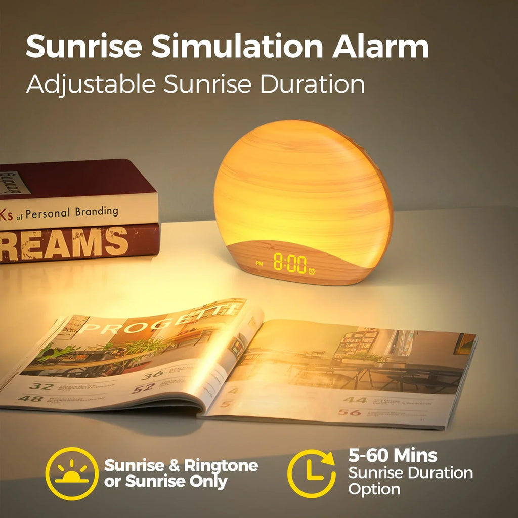 Sunrise Alarm Clock with Sound Machine – Wake Up Light & Sleep Aid