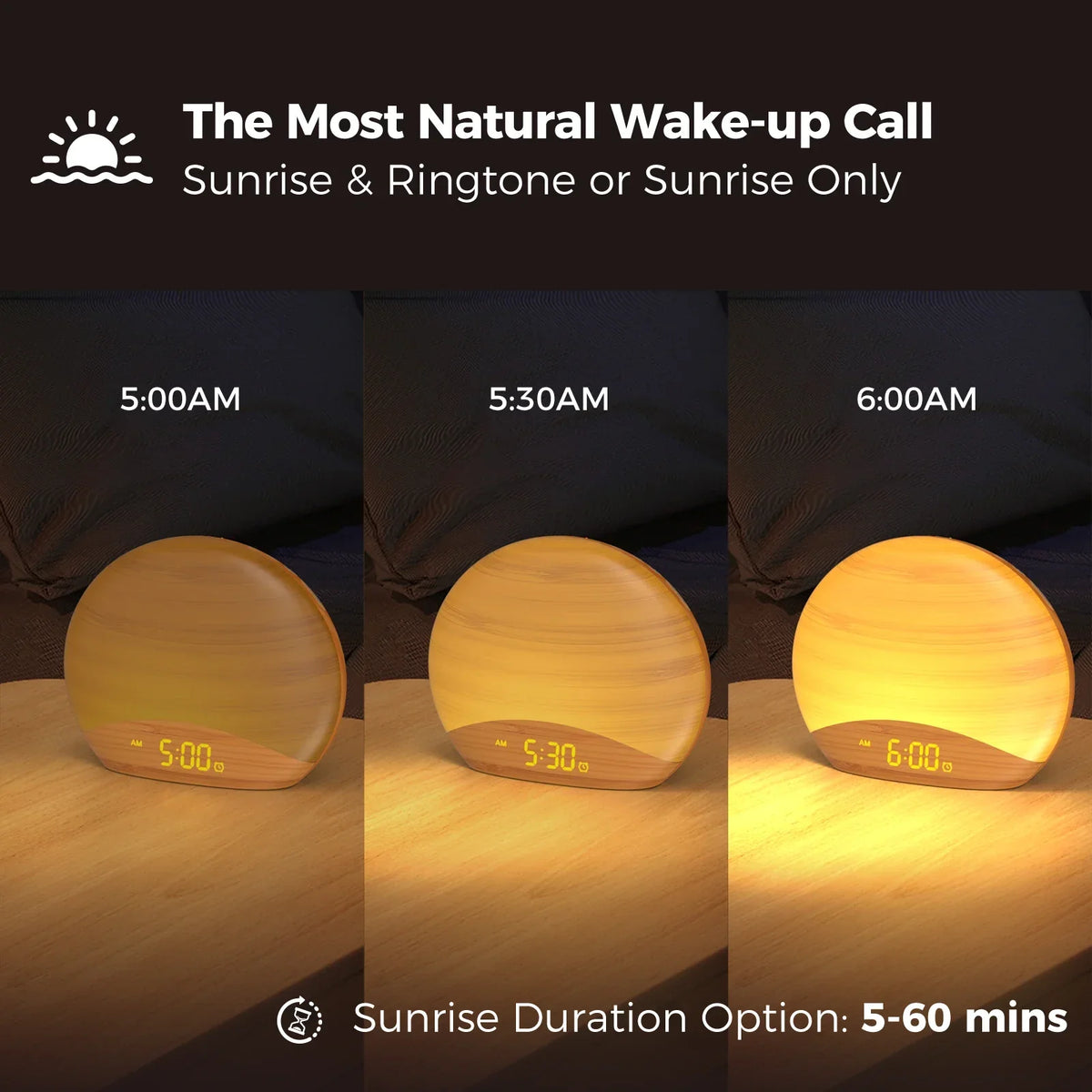 Sunrise Alarm Clock with Sound Machine – Wake Up Light & Sleep Aid