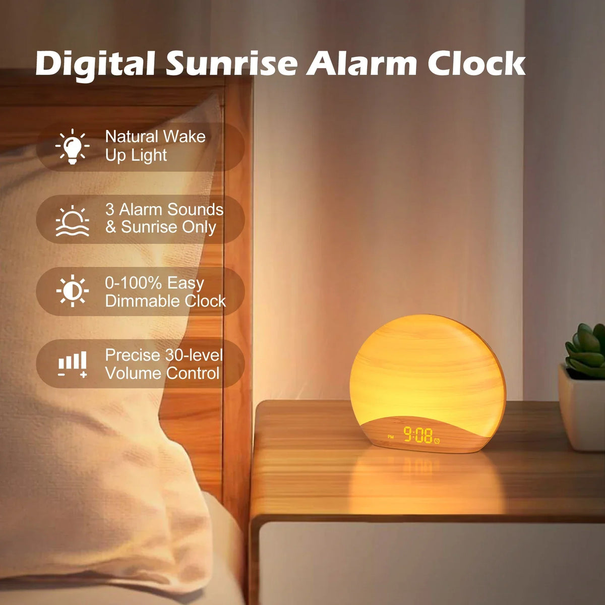 Sunrise Alarm Clock with Sound Machine – Wake Up Light & Sleep Aid