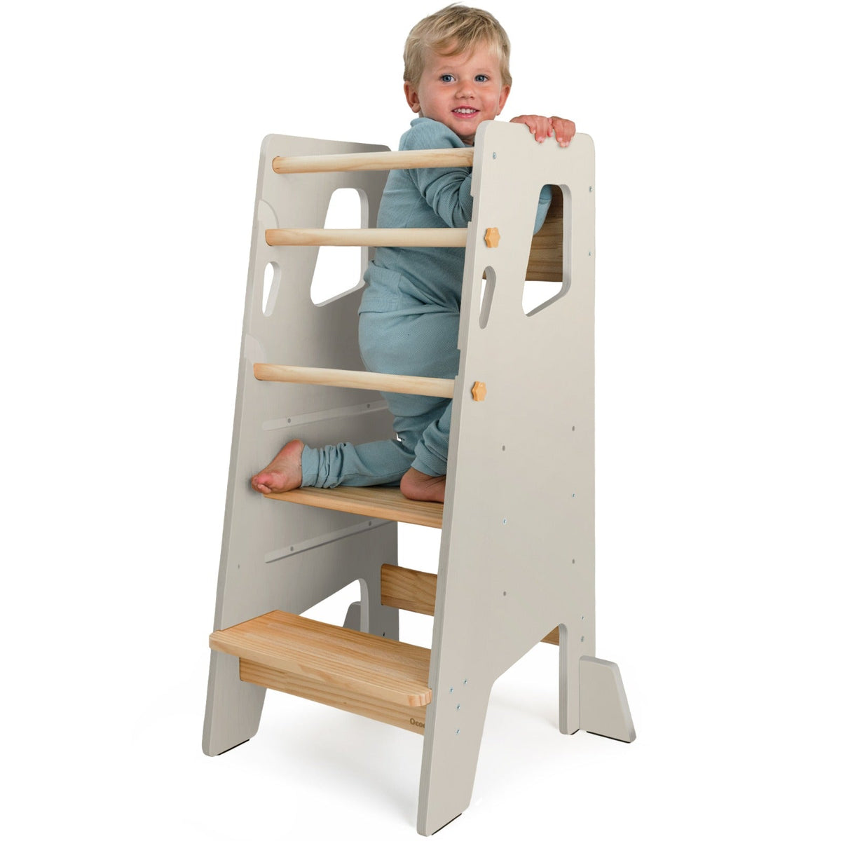 Montessori Toddler Tower – Adjustable Wooden Kitchen Helper Stool