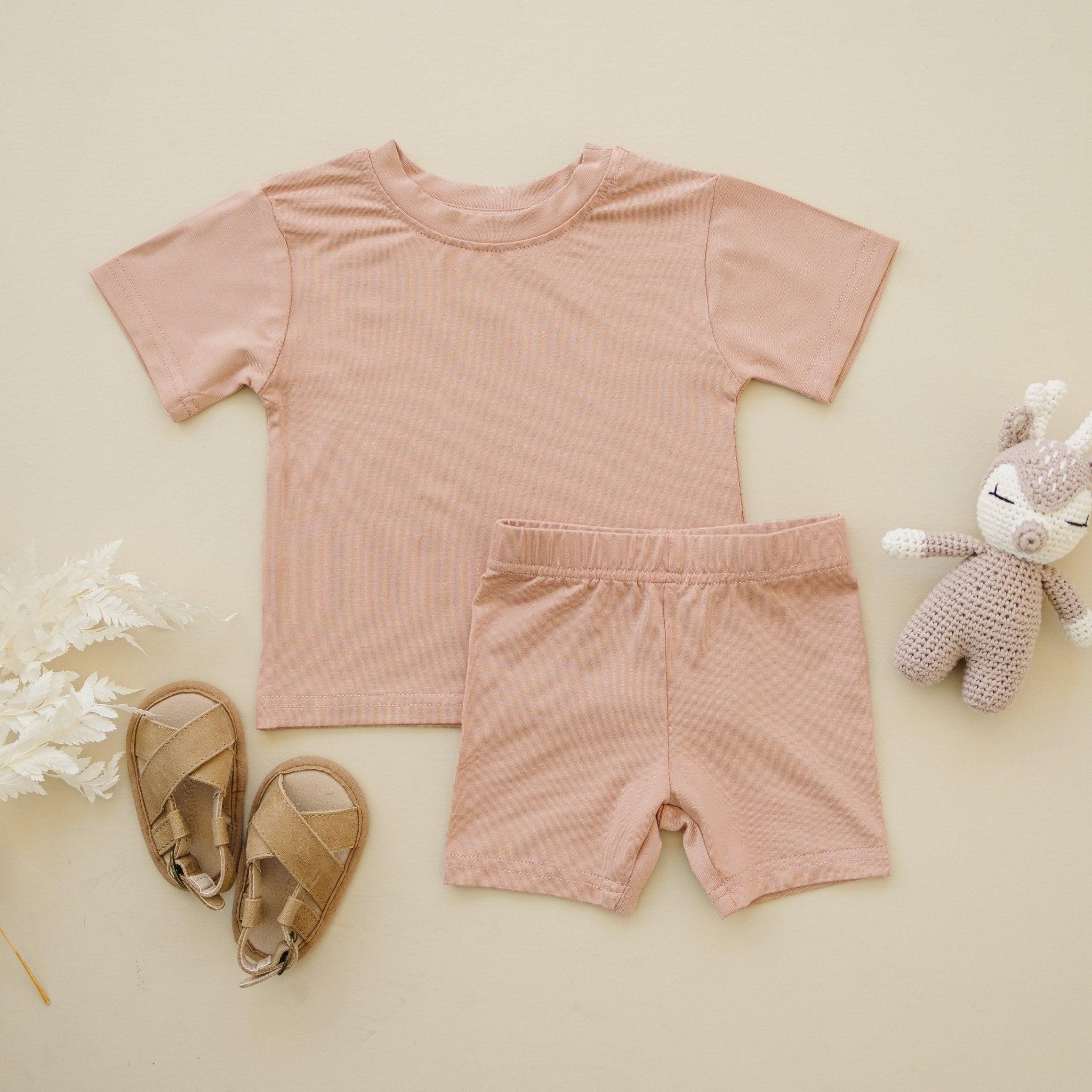 Kids Bamboo Tee & Bike Shorts – Ultra-Soft Separates for Mix & Match Outfits