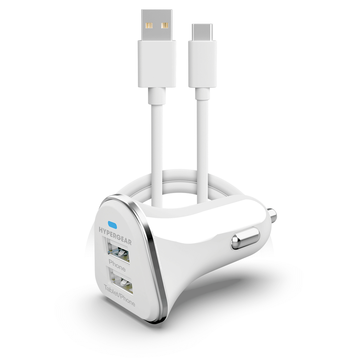 Hi-Power Dual USB 3.4A Car Charger for iPhone 15 Androids Tablets Earbuds and Cameras