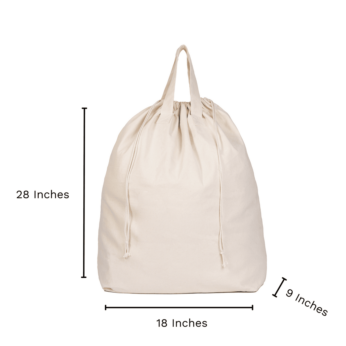 Heavy-Duty Organic Cotton Canvas Laundry Bag – Extra Large with Handles