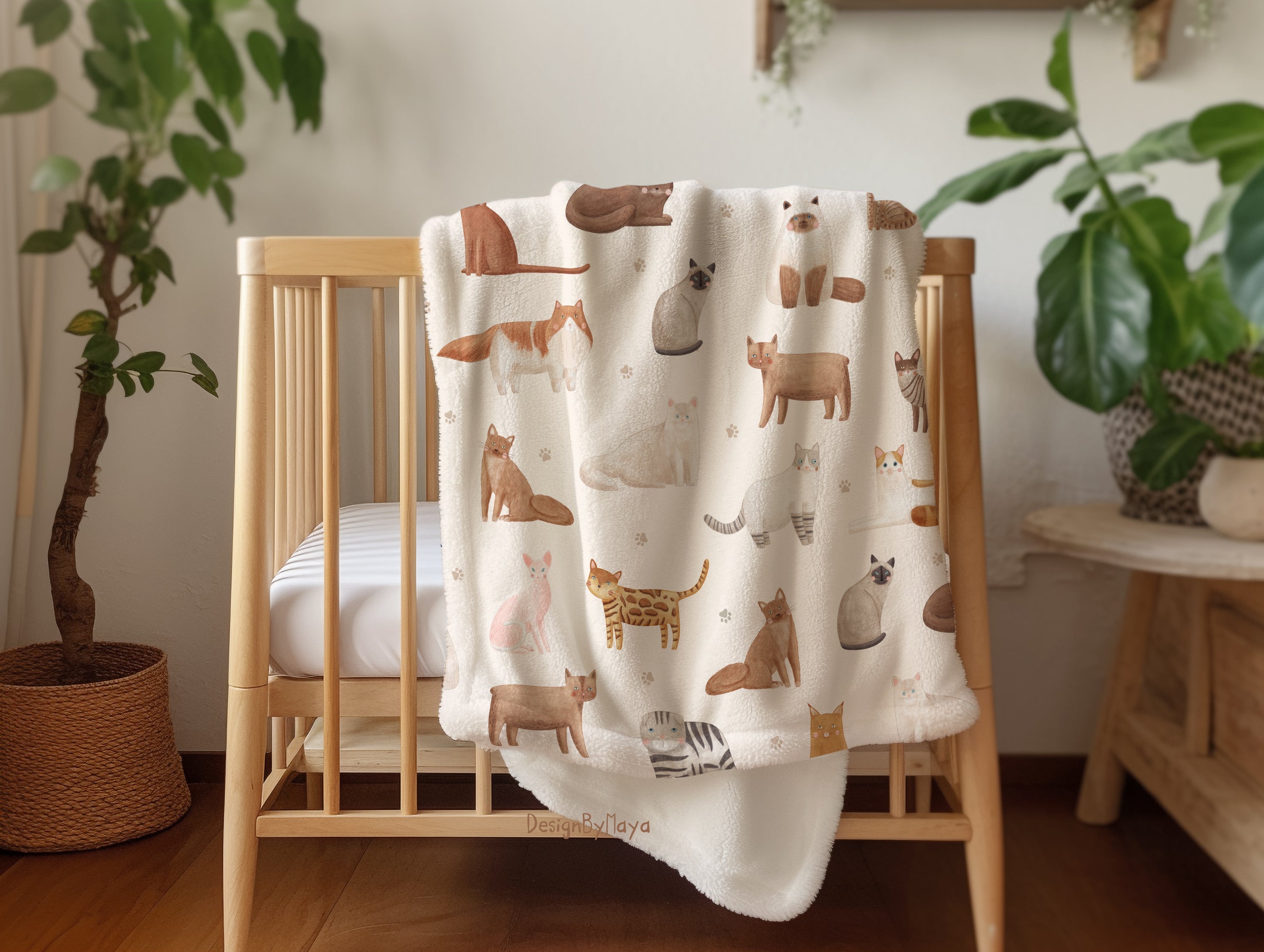 Baby Animals Vintage Baby Blanket – Ultra-Soft Nursery Throw