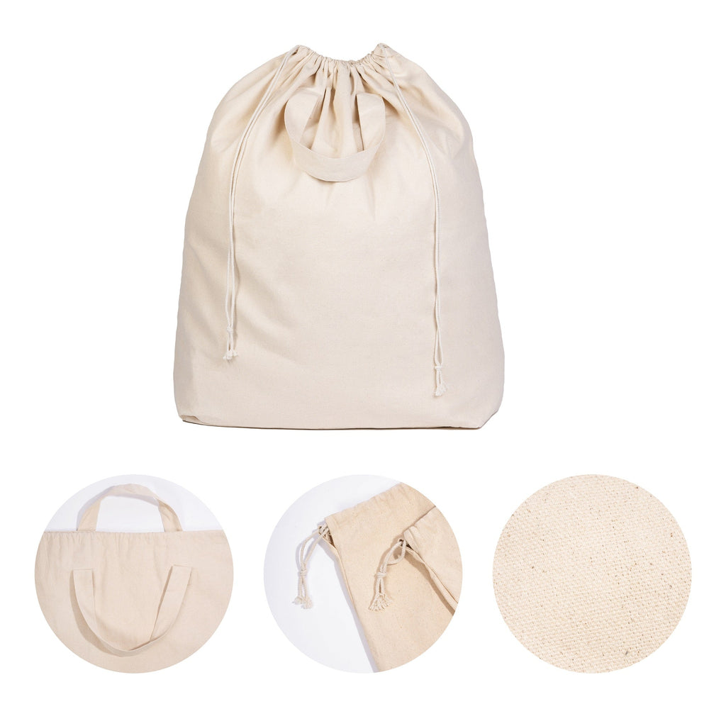 Heavy-Duty Organic Cotton Canvas Laundry Bag – Extra Large with Handles