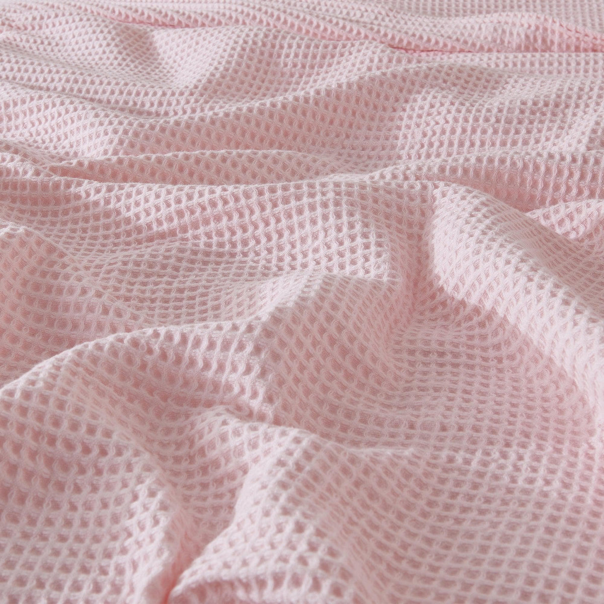 Cotton Waffle Weave Throw Blanket – Lightweight & Breathable | Mikala Collection
