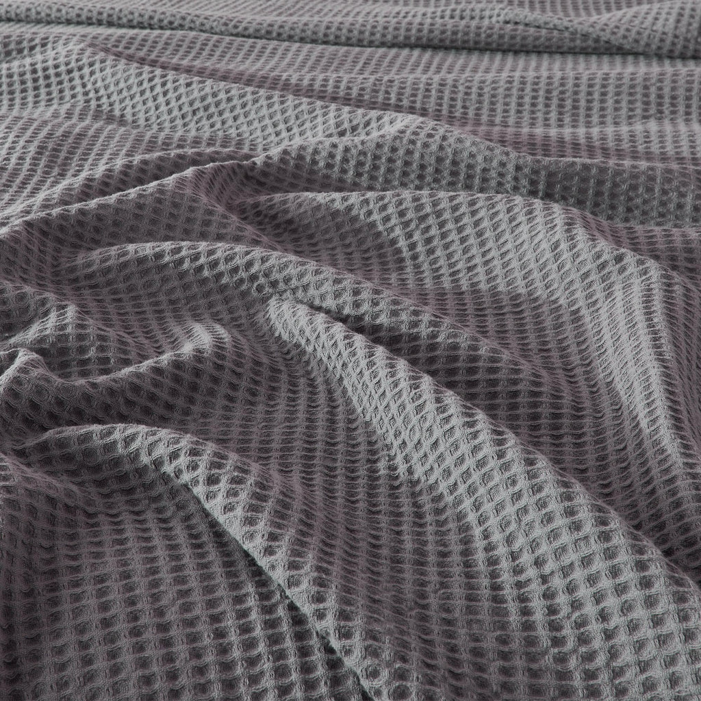 Cotton Waffle Weave Throw Blanket – Lightweight & Breathable | Mikala Collection