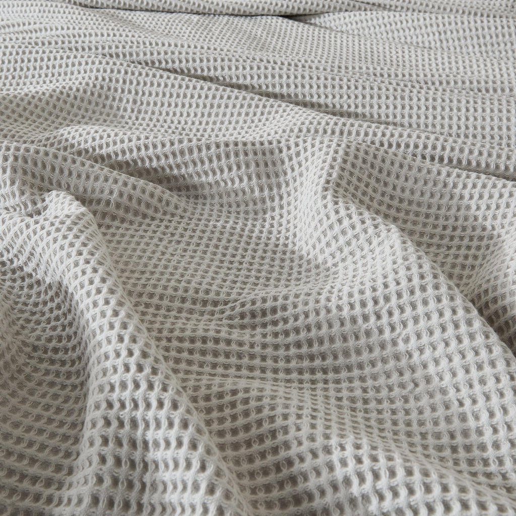 Cotton Waffle Weave Throw Blanket – Lightweight & Breathable | Mikala Collection