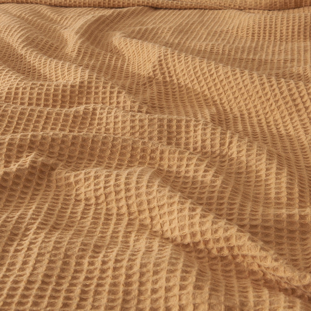 Cotton Waffle Weave Throw Blanket – Lightweight & Breathable | Mikala Collection