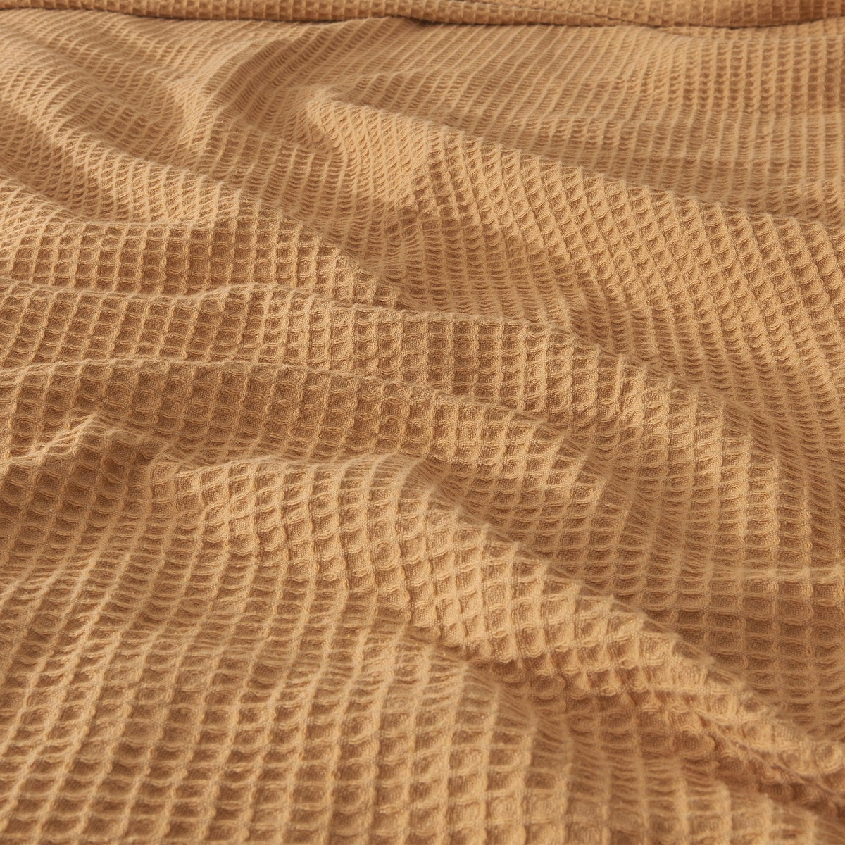 Cotton Waffle Weave Throw Blanket – Lightweight & Breathable | Mikala Collection
