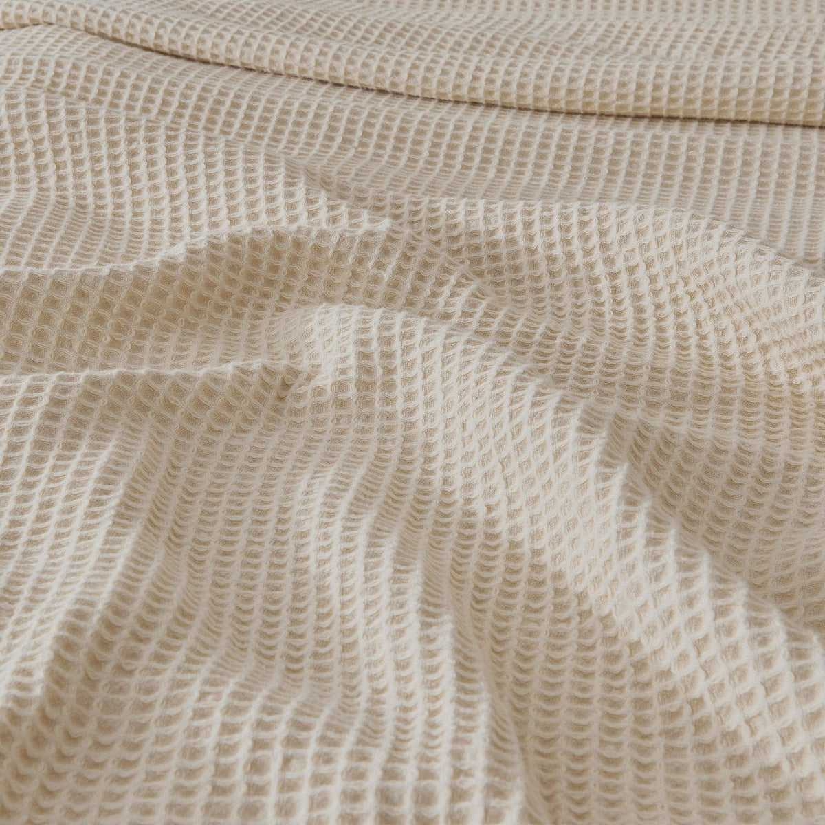 Cotton Waffle Weave Throw Blanket – Lightweight & Breathable | Mikala Collection