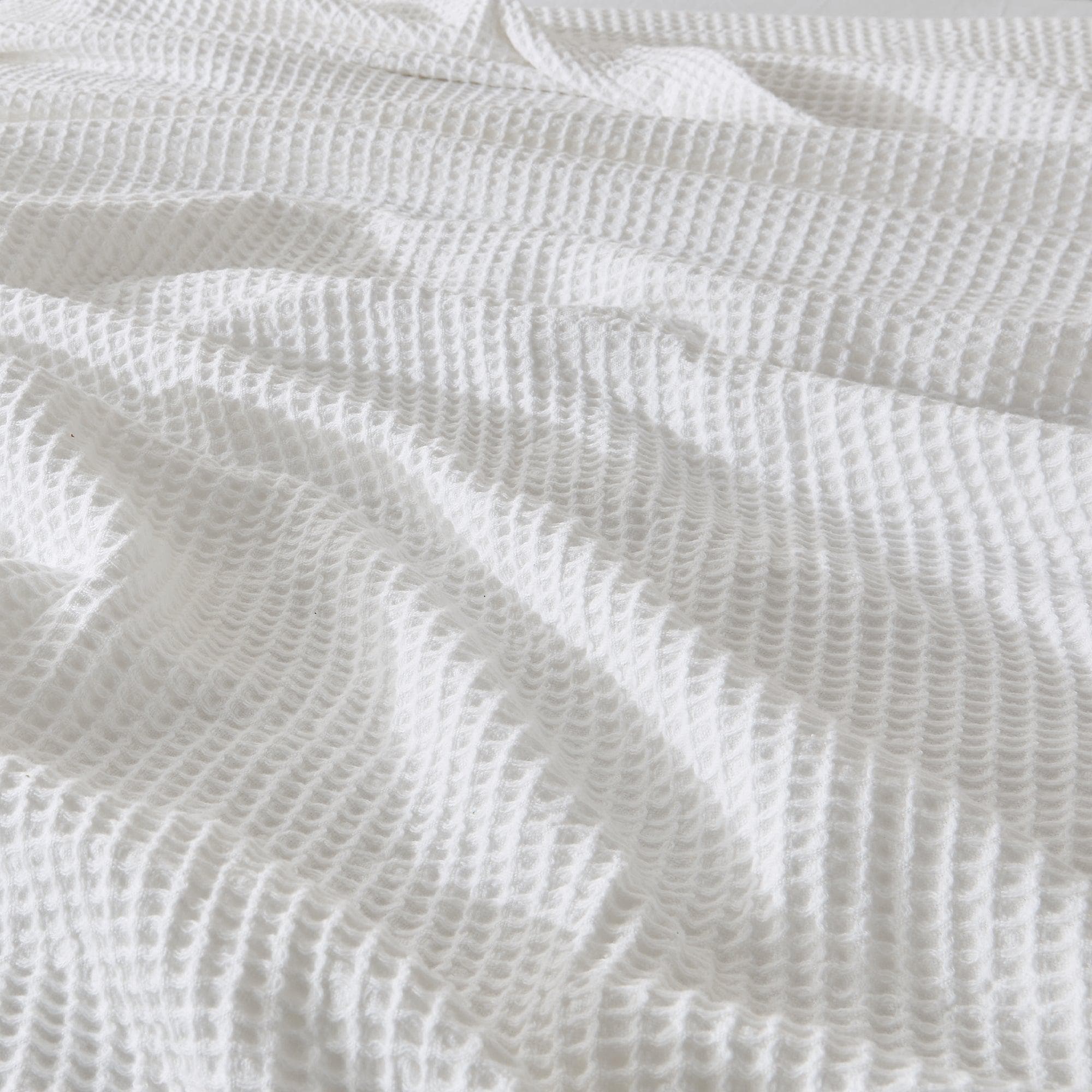 Cotton Waffle Weave Throw Blanket – Lightweight & Breathable | Mikala Collection