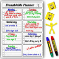 Magnetic Dry Erase Weekly Calendar for Fridge – Family Planner & Whiteboard