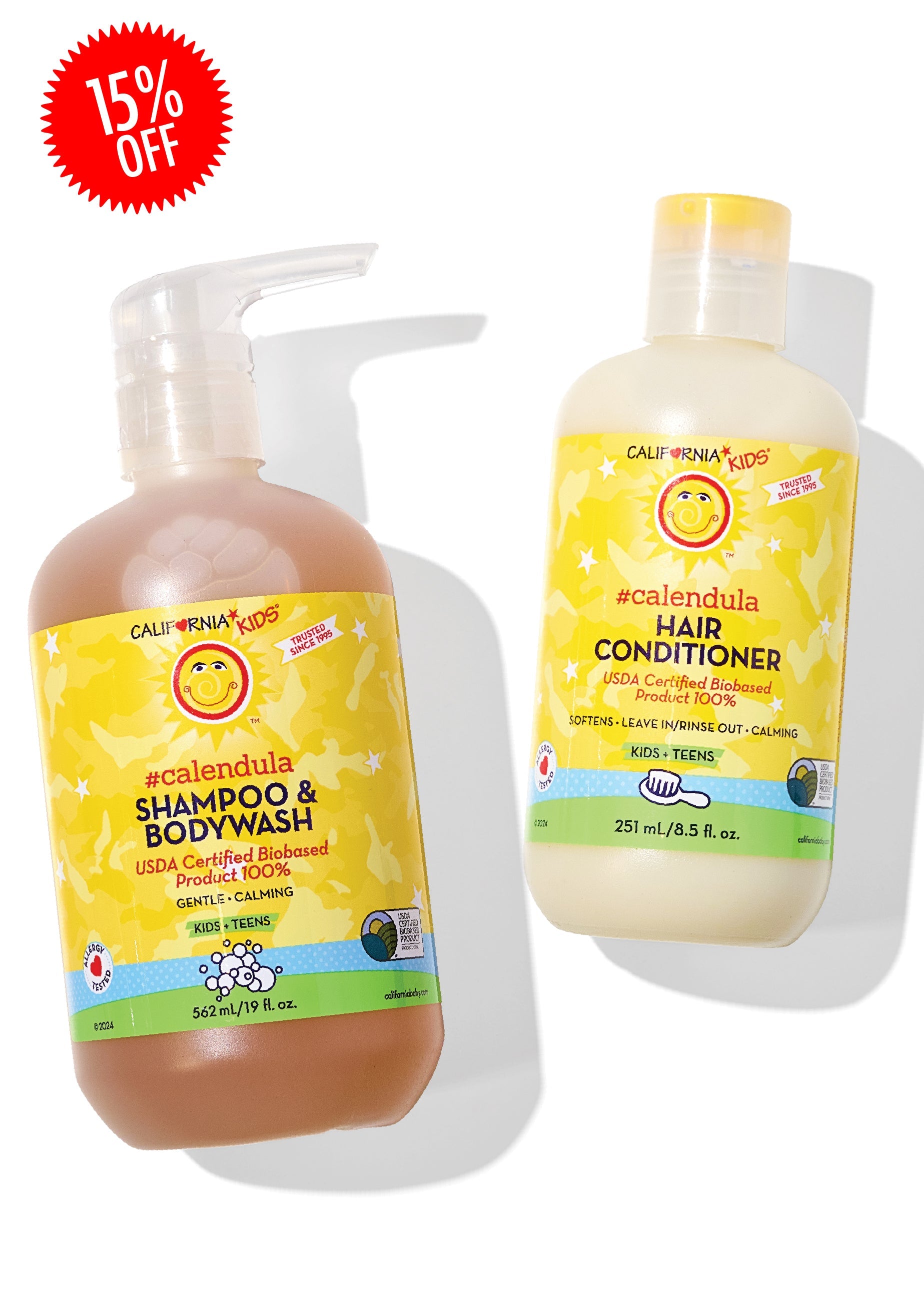Kids Calendula Shampoo & Conditioner Bundle – Gentle Plant-Based Hair Care