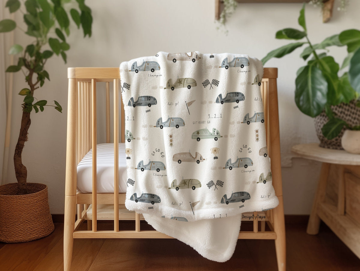 Baby Animals Vintage Baby Blanket – Ultra-Soft Nursery Throw