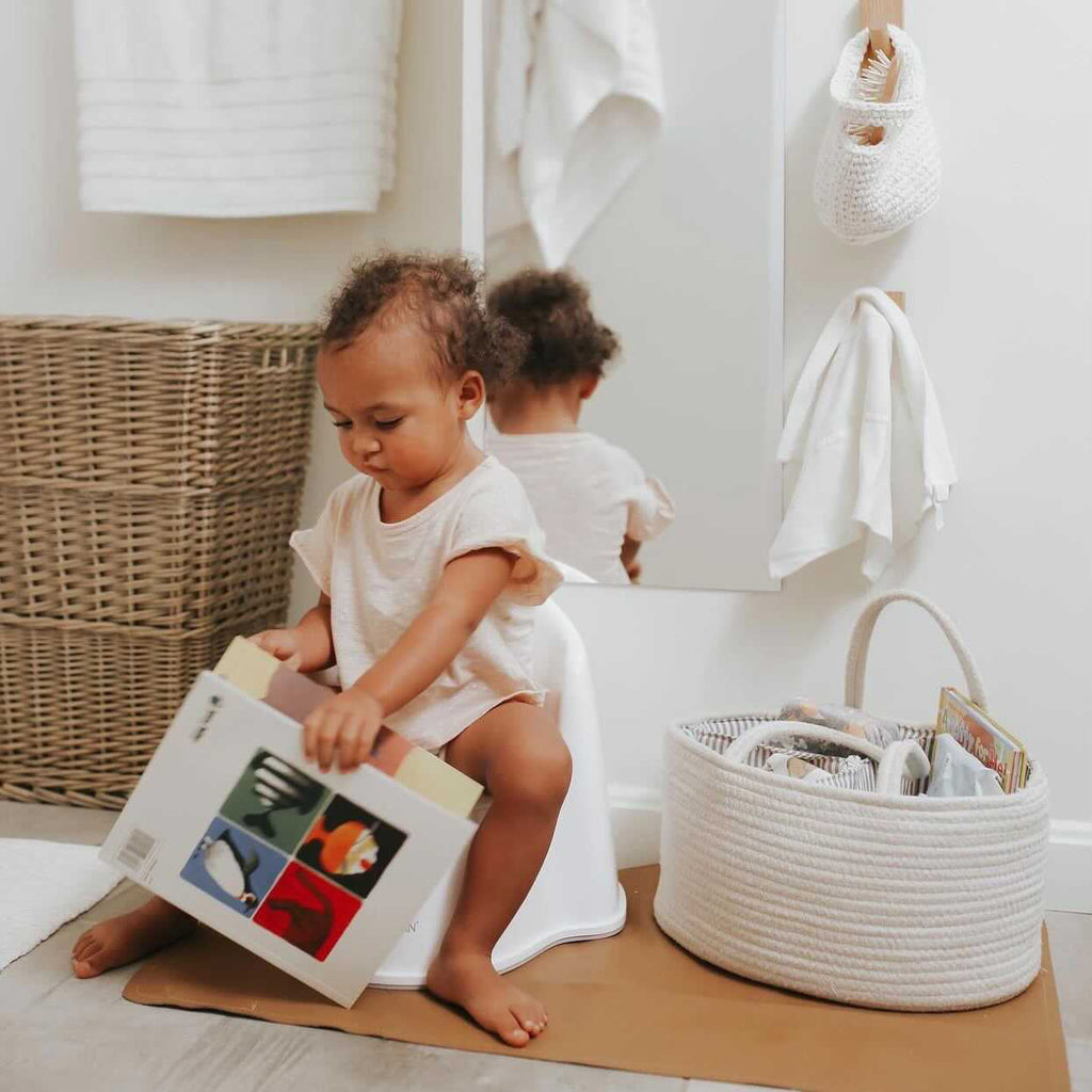 Rope Diaper Caddy Organizer – Stylish Baby Essential Storage for Nursery