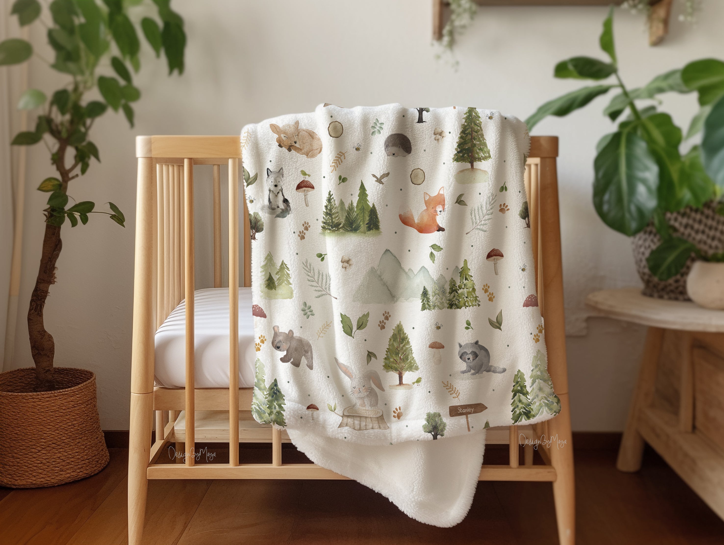 Baby Animals Vintage Baby Blanket – Ultra-Soft Nursery Throw